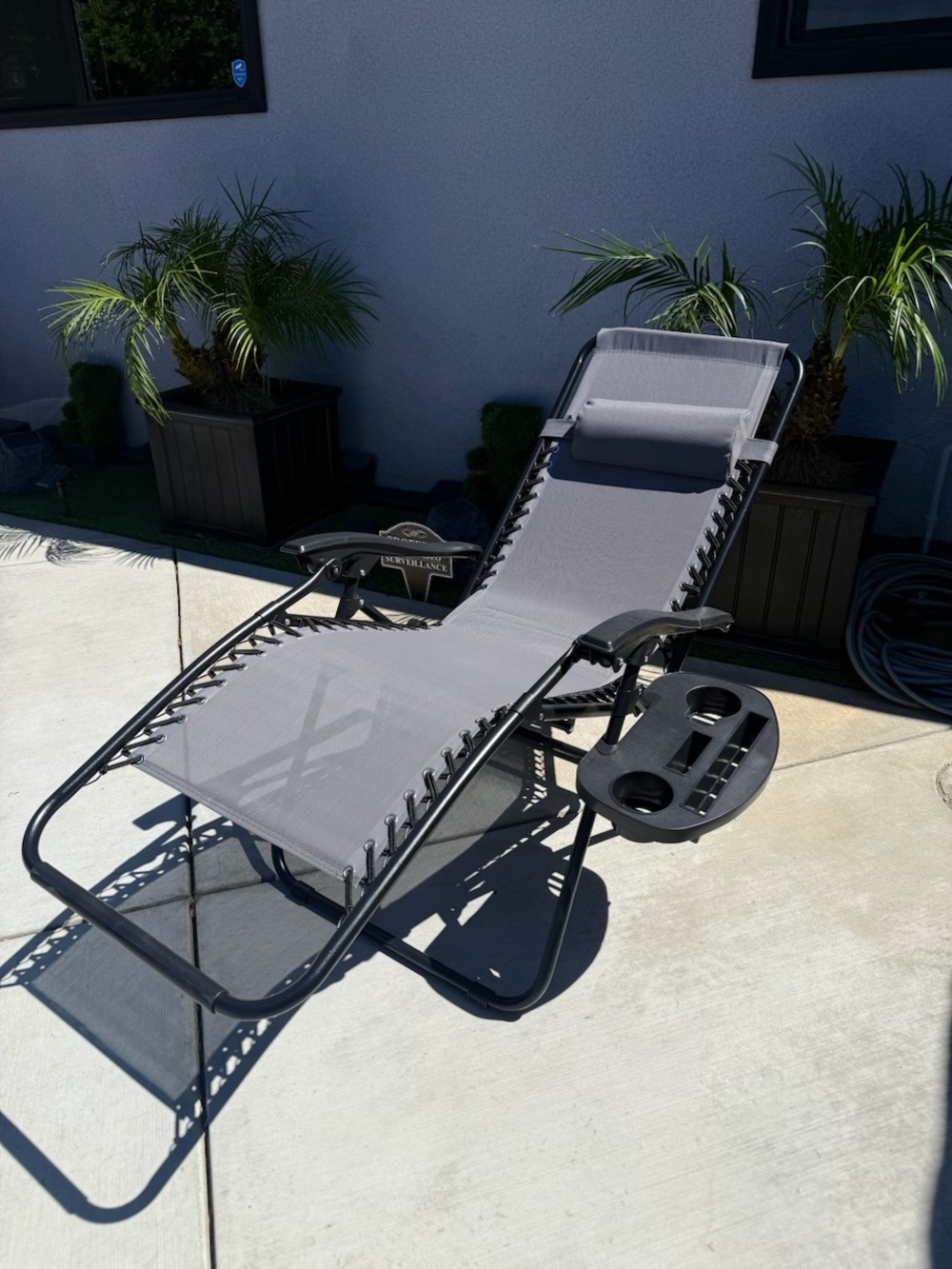 Gray Zero-Gravity Recliner Lounge Chair with Cup Holders TRAY AND HEADREST! 😍🌟
